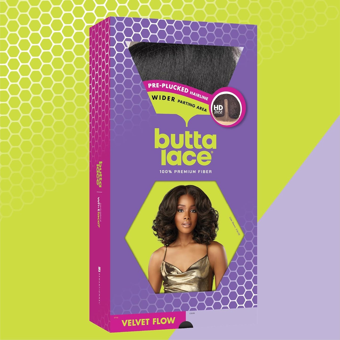 Sensationnel Butta Lace Wigs - Velvet Flow Extra Wide 5" Deep Part Synthetic Hair | Balayage Mocha
