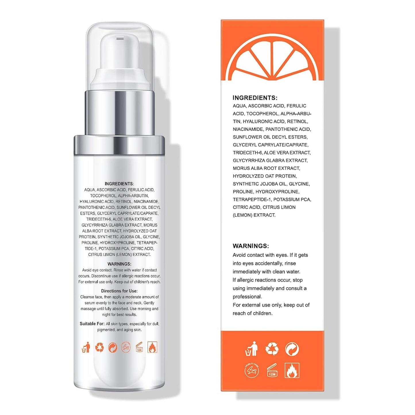 Ragkun Retinol Cream for Face, 1.7 fl. oz with Vitamin C Serum