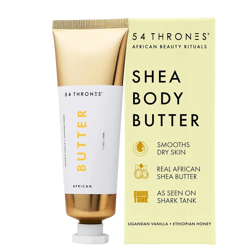 African Beauty Shea Butter - Intensive Moisturizing Body Butter for Dry Skin | Ugandan Vanilla & Ethiopian Honey, 1.7 oz