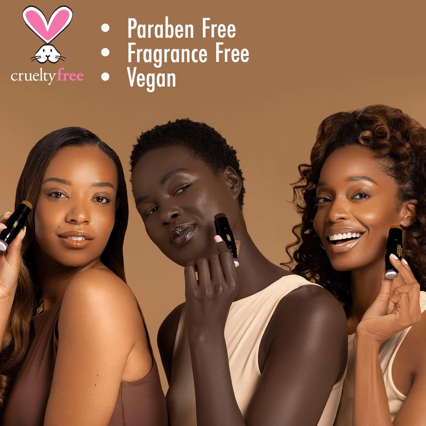 Black Radiance Color Perfect Foundation Stick with Soft Brush Applicator Duo – Buildable, Blendable Versatile Pigment-Rich Formula - Beautiful Bronze