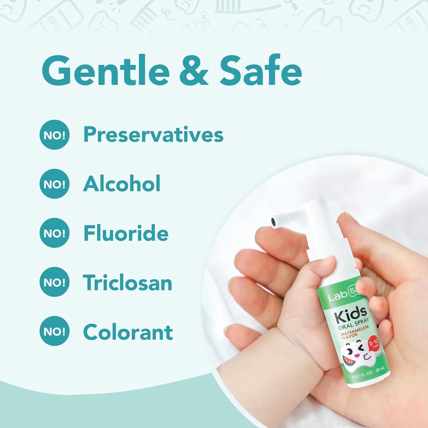 Kids Oral Spray - Fluoride-Free Toddler Toothpaste Helper for Fresh Breath | Xylitol, Strawberry & Grape Flavors