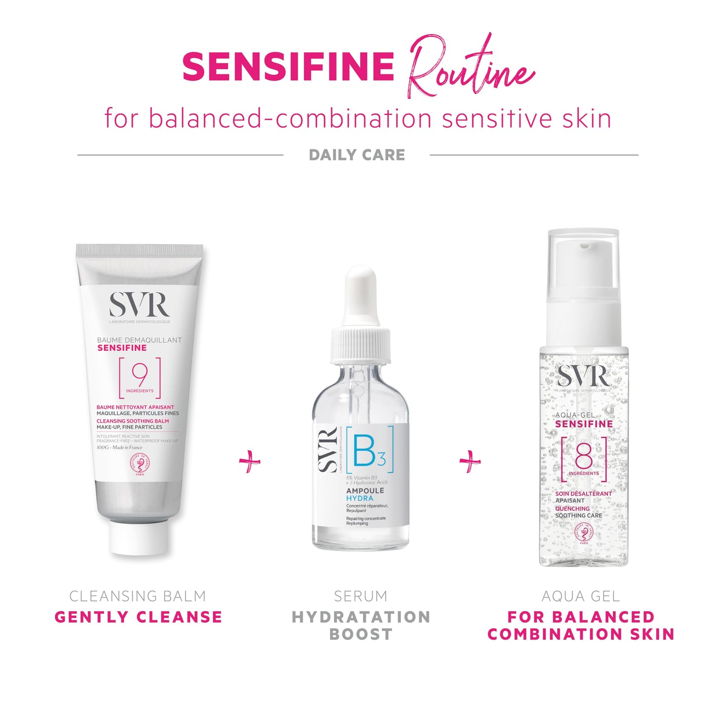 SVR - Sensifine Aqua Gel - Refreshing & Soothing Moisturizer with 30% Aloe Vera & Panthenol - For Combination, Oily, and Sensitive Skin Relief - Instant Cooling Effect - 1.3 fl.oz