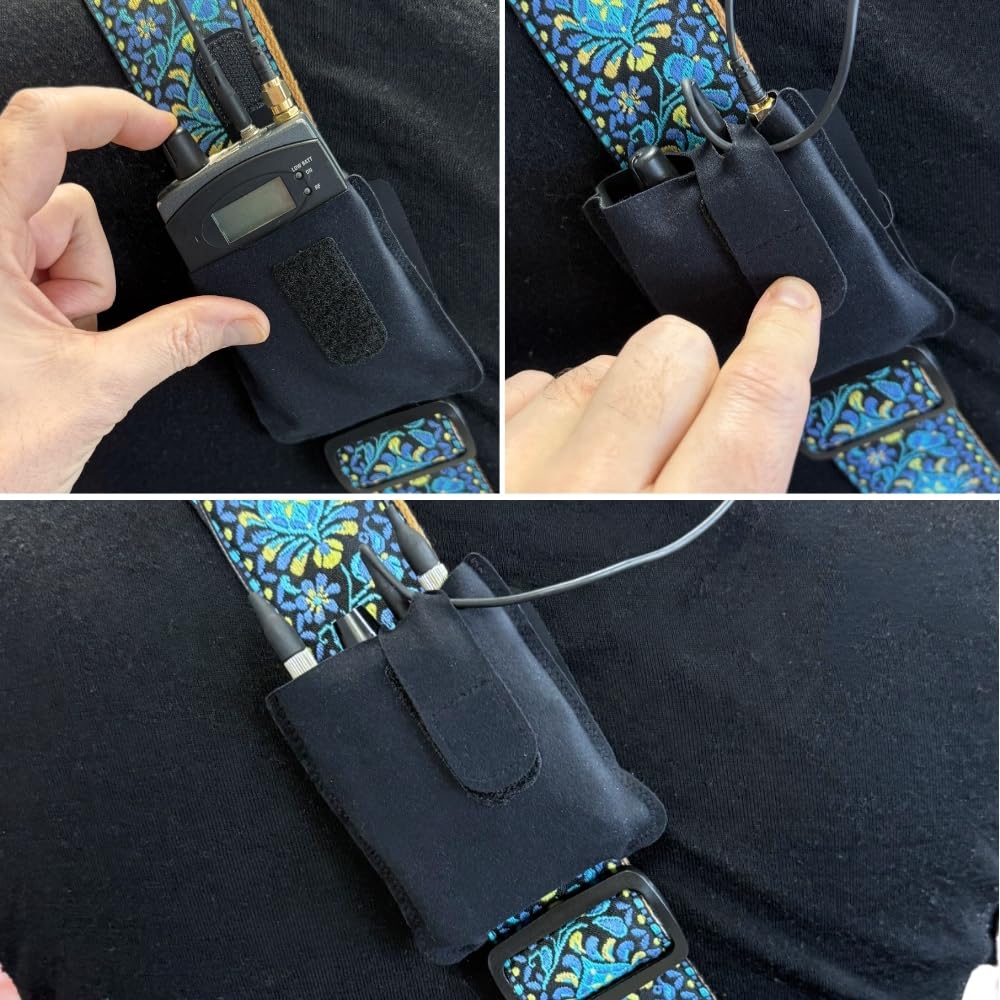 URSA Live Pouch: Premium Belt & Instrument Strap Pouch for Wireless Transmitters & Receivers. Quick and Secure Removal and Attachment. Compatible with Line 6, Sennheiser, Shure & More (Medium)