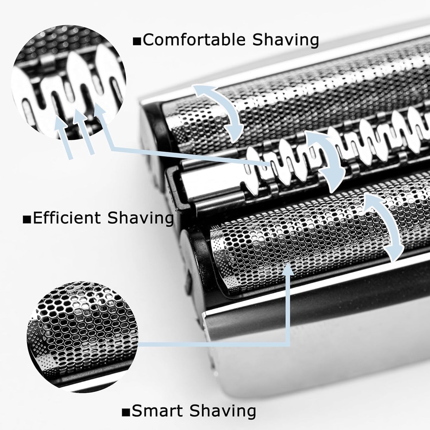 70S Series 7 Replacement Heads Compatible with Braun Series 7 Electric Foil Shaver, 70S Blades for Braun S7 Replacement Head 720, 730, 760cc,790cc