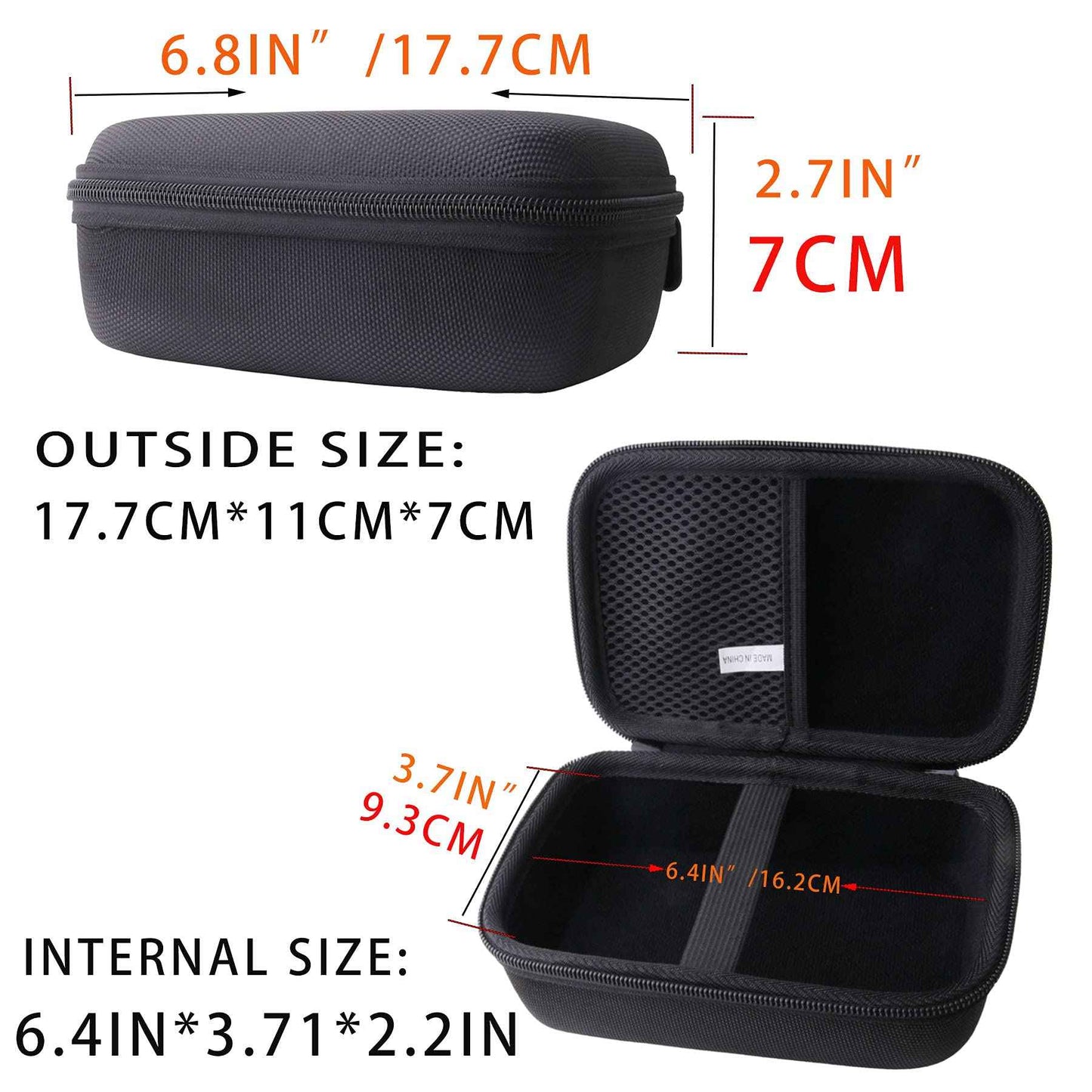 JINMEI Hard EVA Carrying Case Compatible with for Skull Shaver Electric Pitbull Pro Razor, Men’s 5-in-1 Electric Head Shaver Storage Case (Big)
