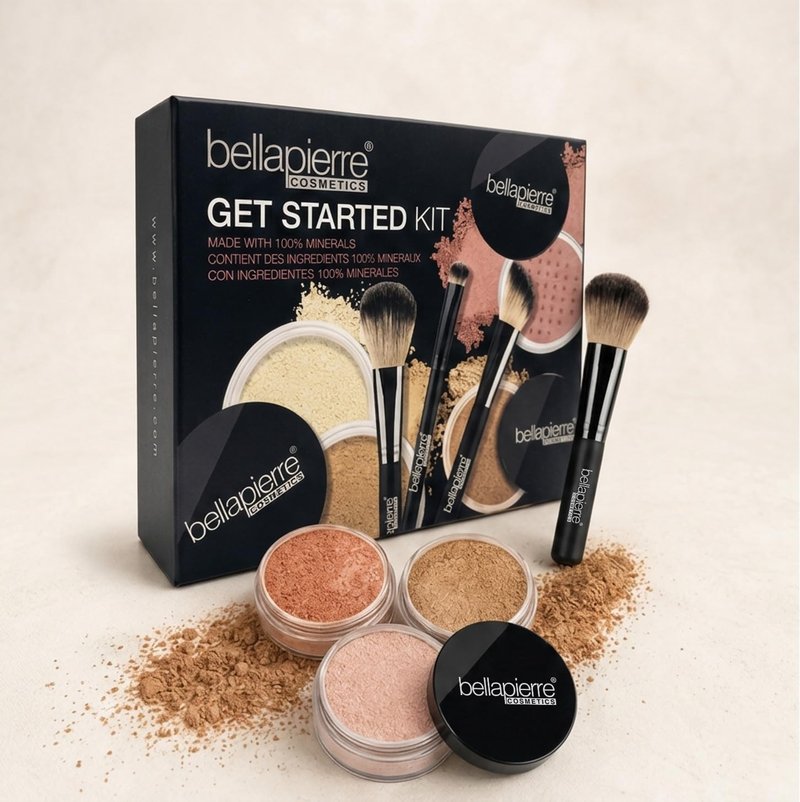 bellapierre Get Started Kit | Includes 2 Mineral Foundations, 1 Blush, & 1 Bronzer | Mineral Makeup Essentials | Non-Toxic and Paraben Free | Oil and Cruelty Free | Long Lasting Formulas – Fair