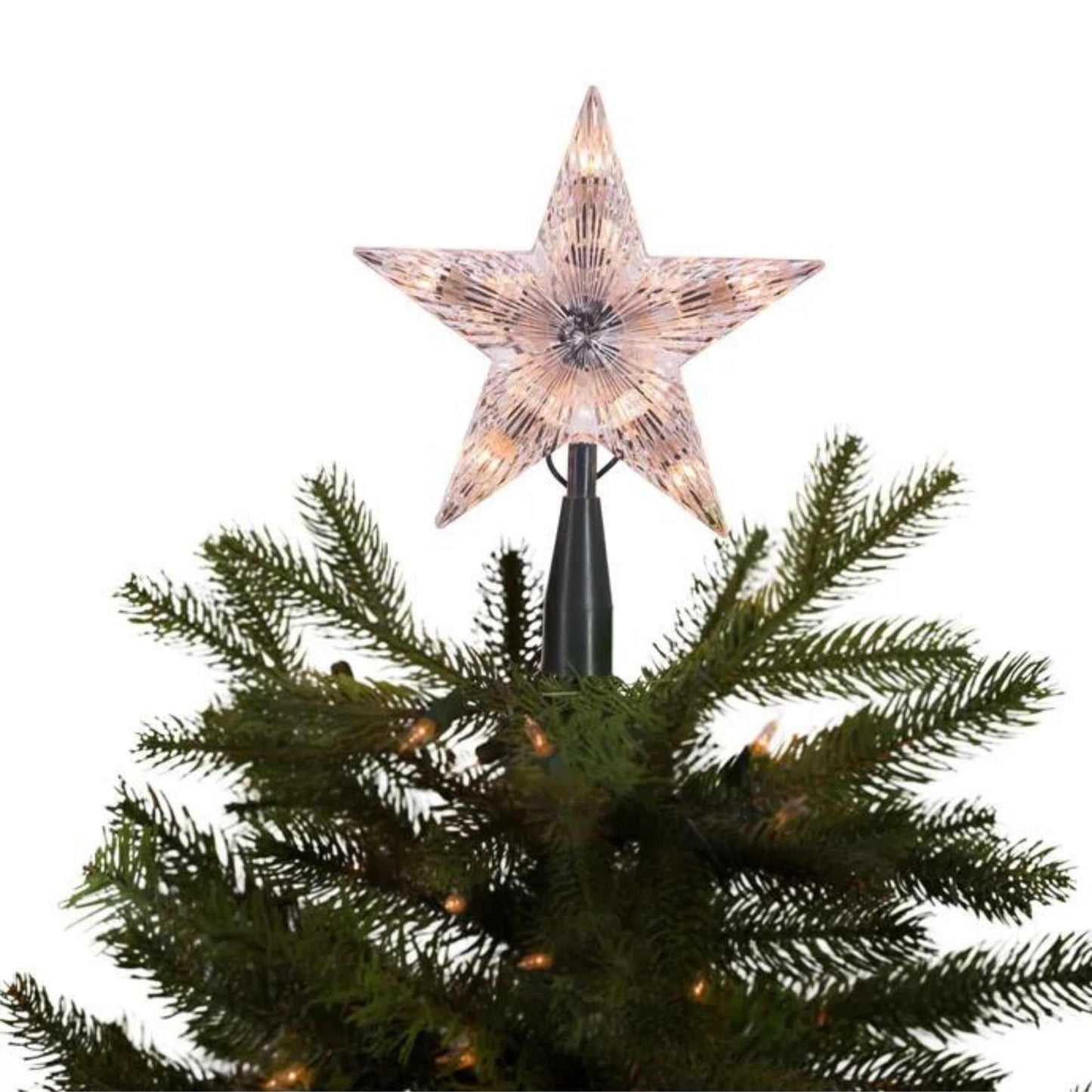 Kurt Adler Star Treetop 10-Light Set, 7-Inch, Clear