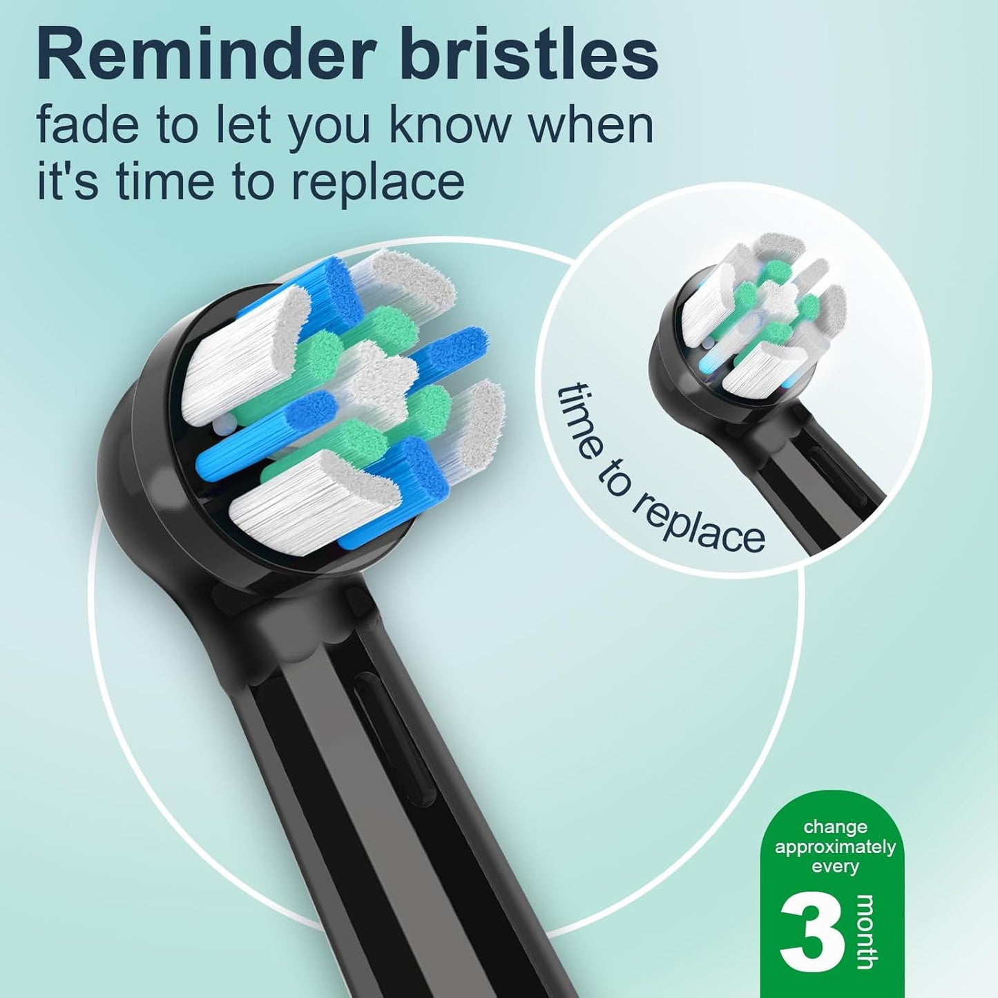 iO Replacement Toothbrush Heads for Oral-B iO Series 3-10 | 8-Pack, Black
