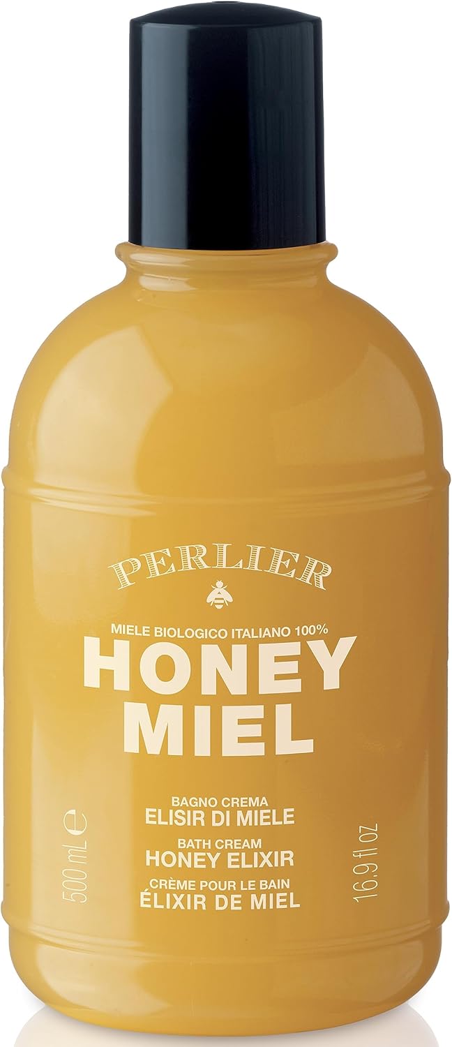 Perlier Honey Bath Cream - Nourishing Honey Elixir for Soft Skin | 500 ml (16.9 Fl Oz)