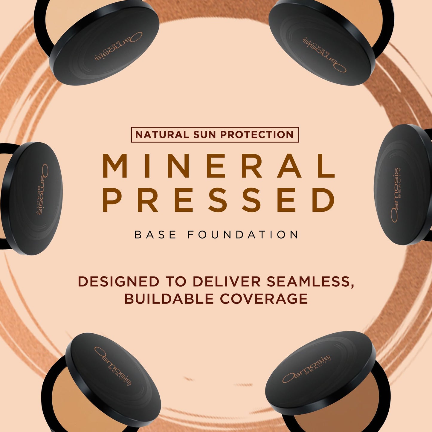 Osmosis Skincare Mineral Pressed Base Foundation, Dark Golden