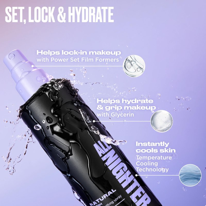 Urban Decay All Nighter Waterproof Makeup Travel Setting Spray - Natural Finish, Up to 24HR Wear, Ultra-Fine Facial Mist, Hydrating Foundation Face Primer, Smudge-Proof, Transfer-Resistant - 1 fl oz