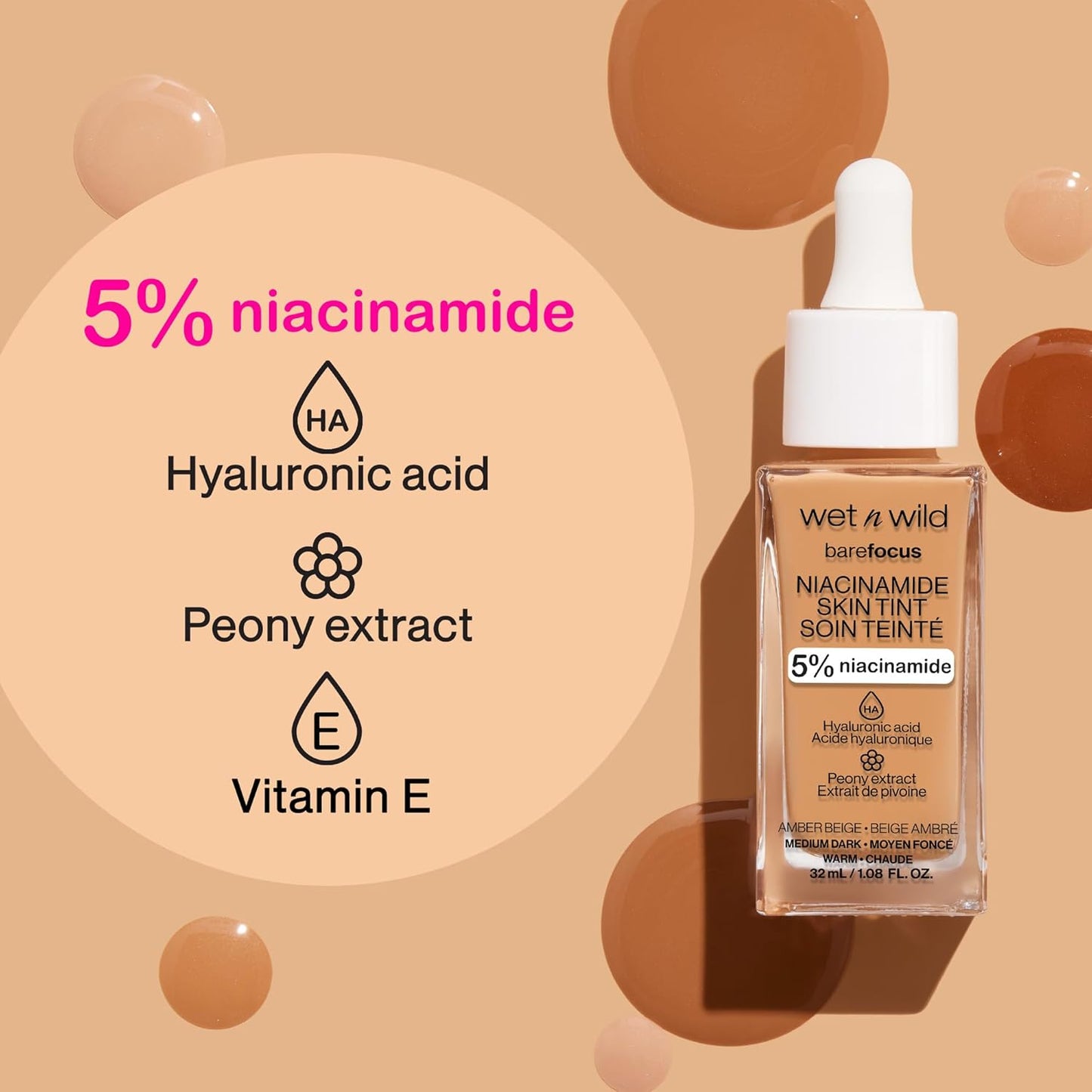 Bare Focus Skin Tint - 5% Niacinamide for Sheer Coverage | Natural Radiant Finish, Fair Light Beige