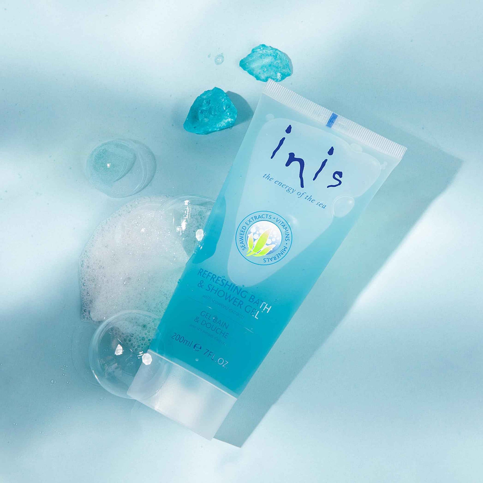 Inis the Energy of the Sea Refreshing Bath and Shower Gel - Sulfate Free Body Wash for Women and Men - Ocean Fresh Fragrance - 7 Fluid Ounce