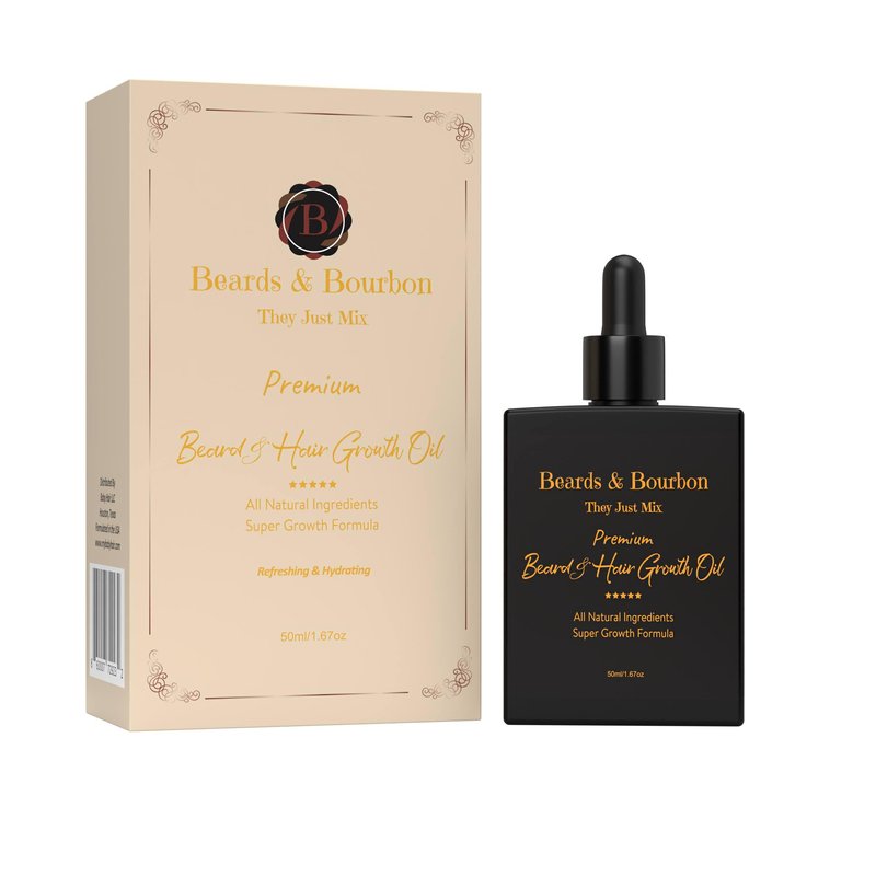 Beards & Bourbon Luxury Men's Travel Grooming Kit, Comprehensive Beard Care Set, Great and Safe for Travel