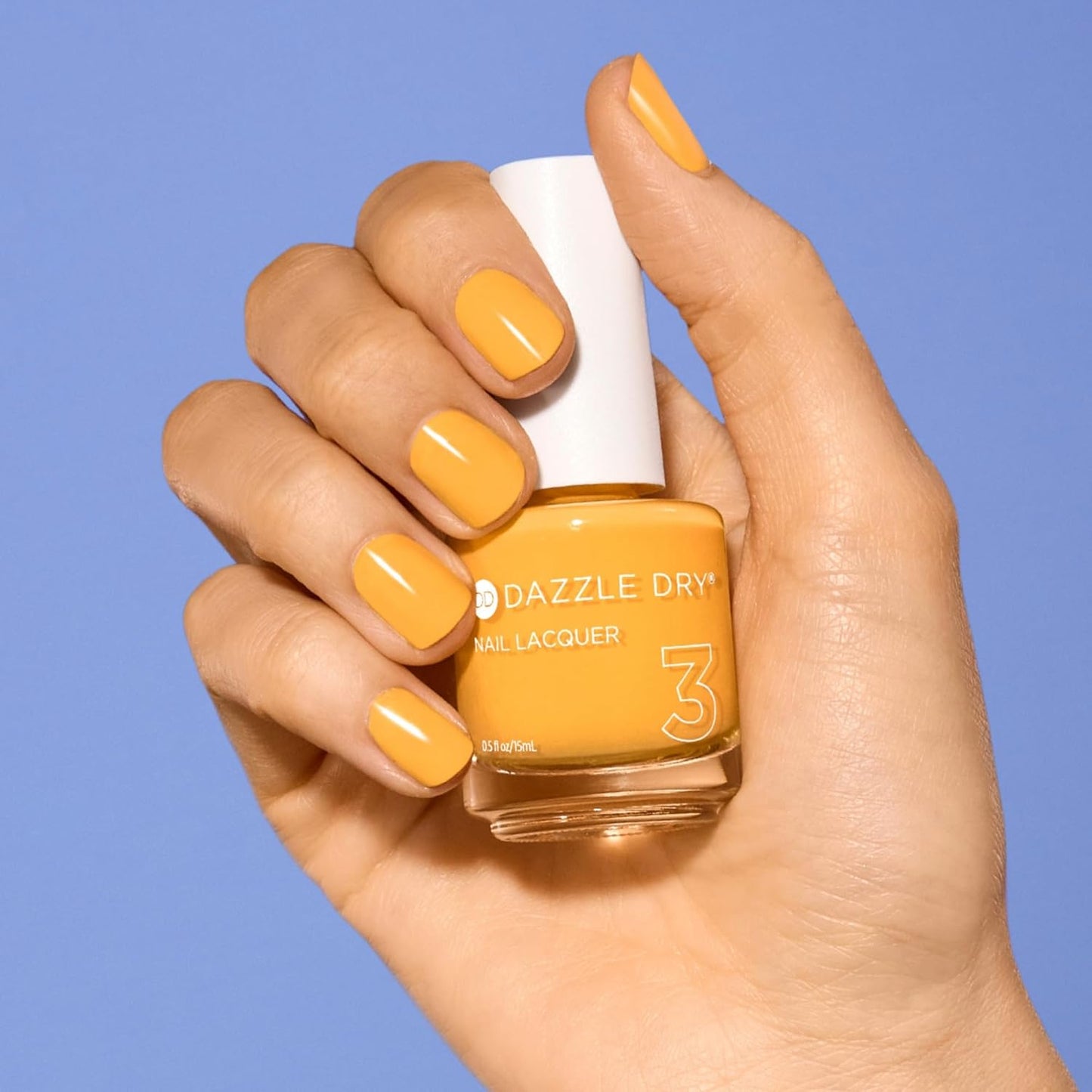 Dazzle Dry Nail Lacquer - Go Go Mango Amber Yellow Semi-Sheer Cream | 0.5 Fl Oz