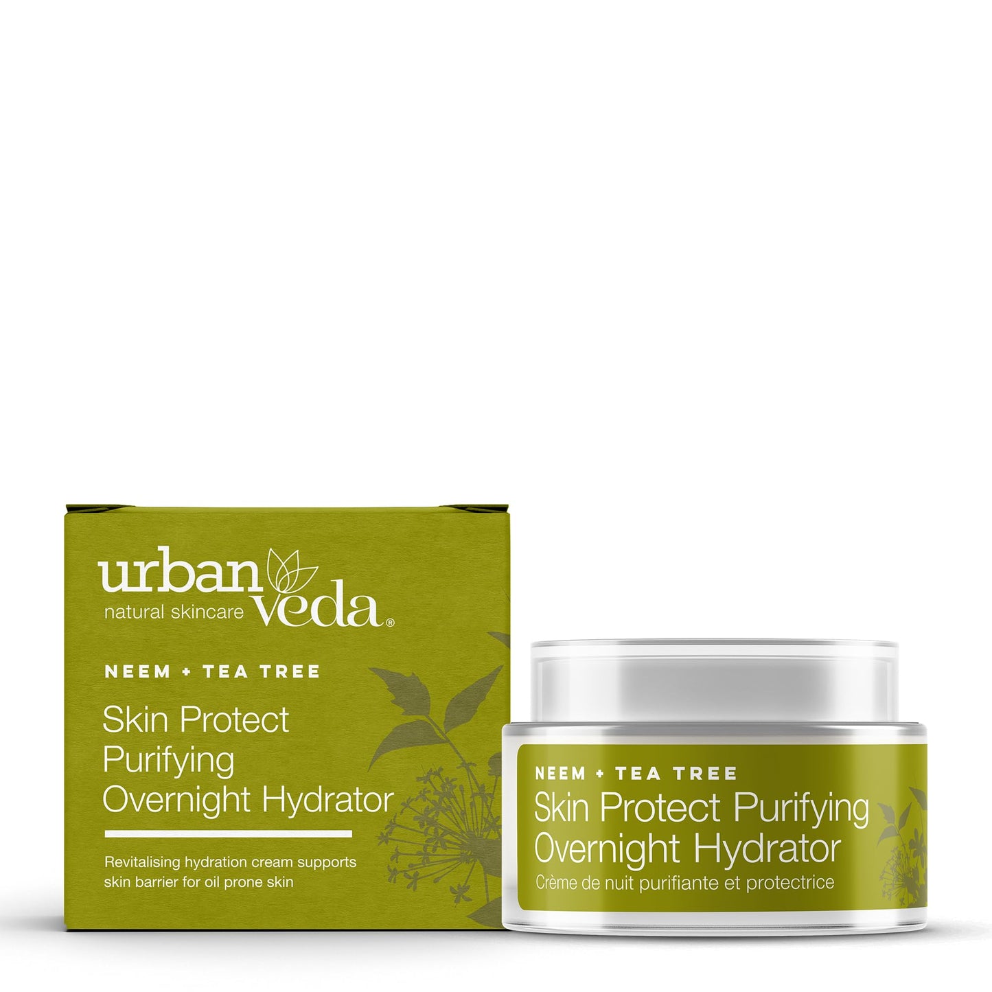 Urban Veda Night Cream for Face Care | Pimple Cream with Tea Tree Oil | Vitamin C Collagen Peptides Cream | Pore Minimizer for Face with Eucalyptus Oil| Face Moisturizer for Oily Skin Care| 1.70 Fl oz
