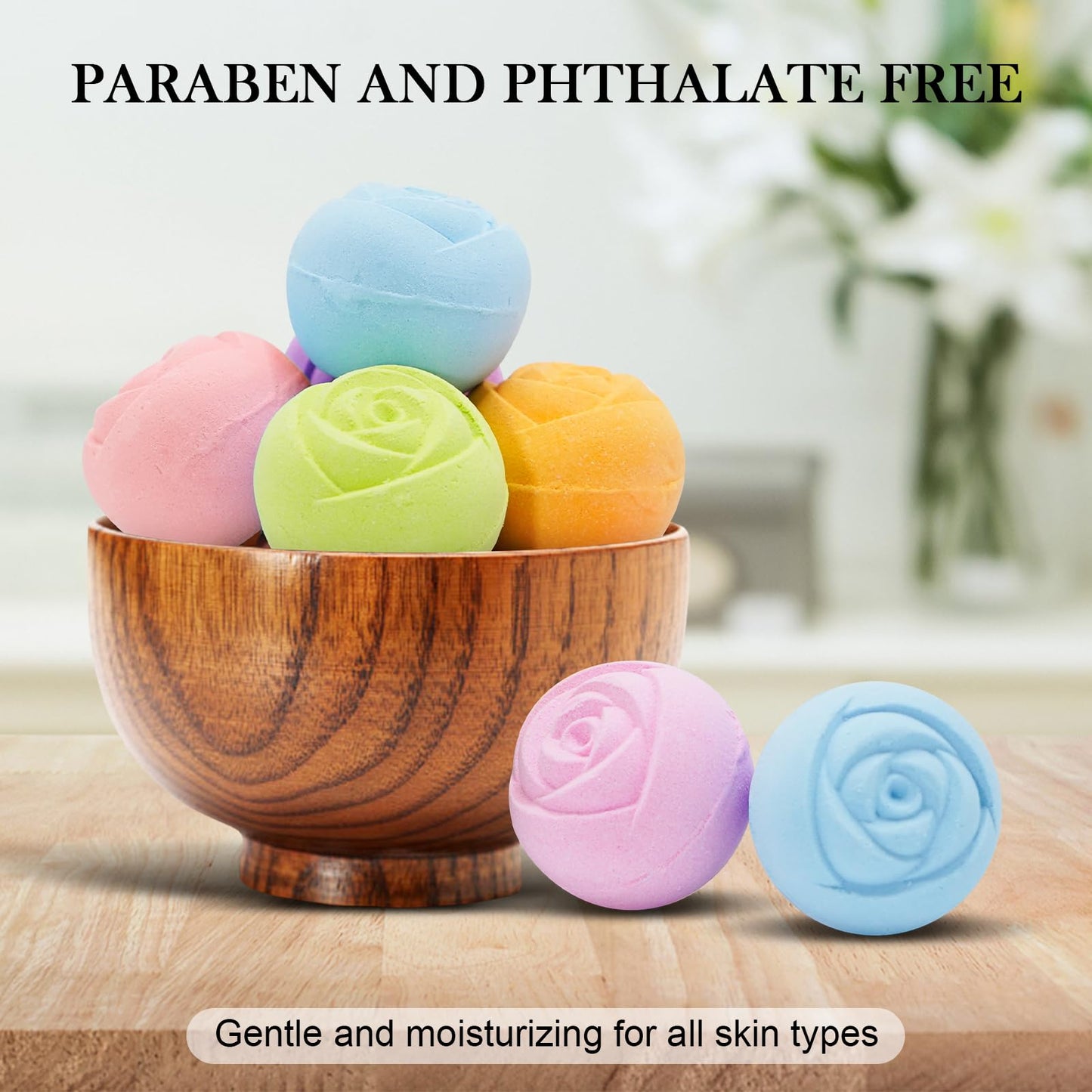 Bath Bombs for Women - 30 Pcs Handmade Natural Essential Oils Rose Bath Bombs with Scented Candles, Home Spa Fizzies Bubble Bath , Birthday Gifts for Women Her Self Care Gifts for Mom Wife (30)
