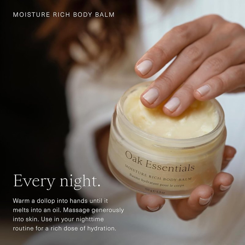 Moisture Rich Body Balm - Hydrating Balm-to-Oil Moisturizer with Sea Buckthorn & Coconut Oil | 5.3 Oz