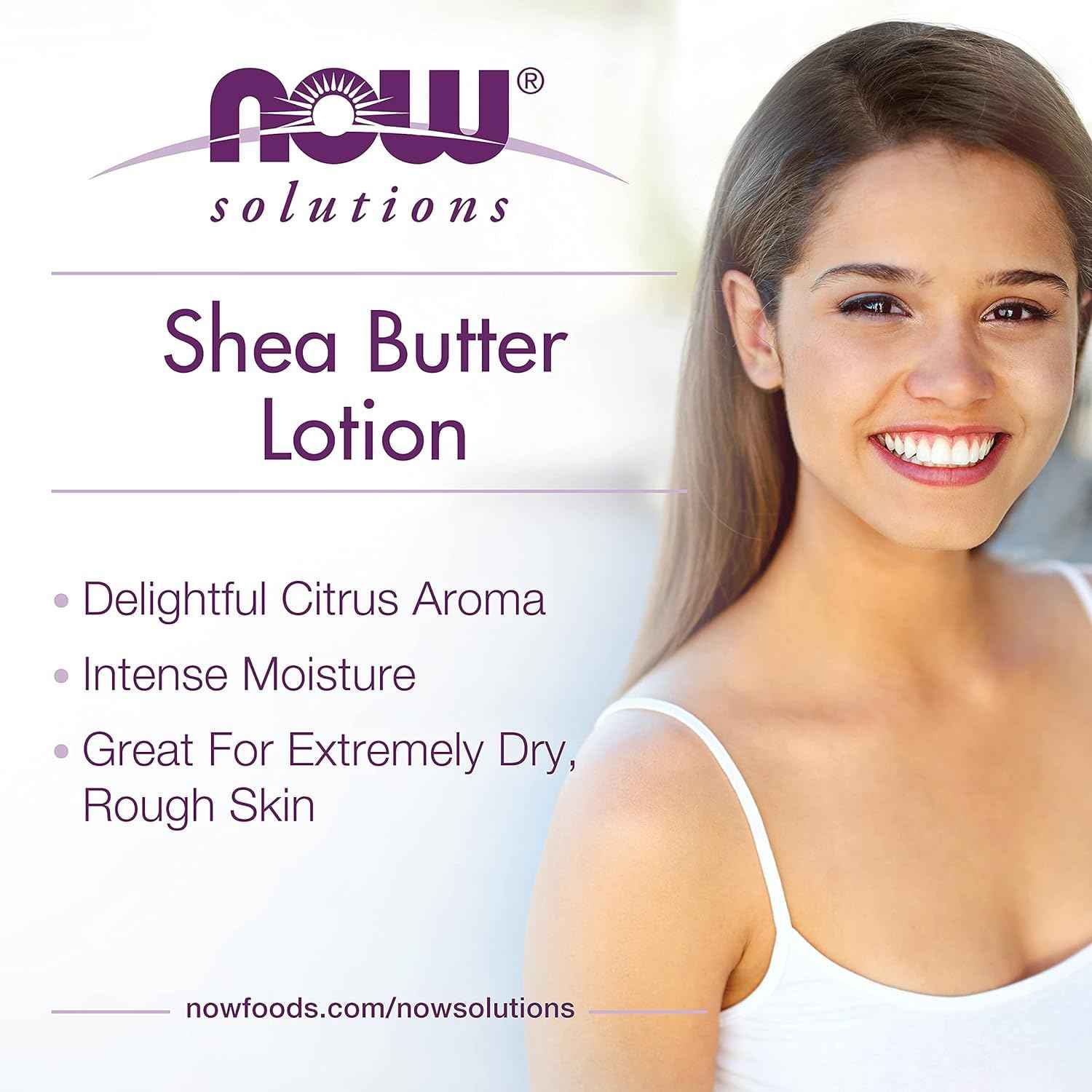 NOW Solutions, Shea Butter Lotion, Intense Moisture for Extremely Dry Rough Skin, 4-Ounce (Pack of 2)