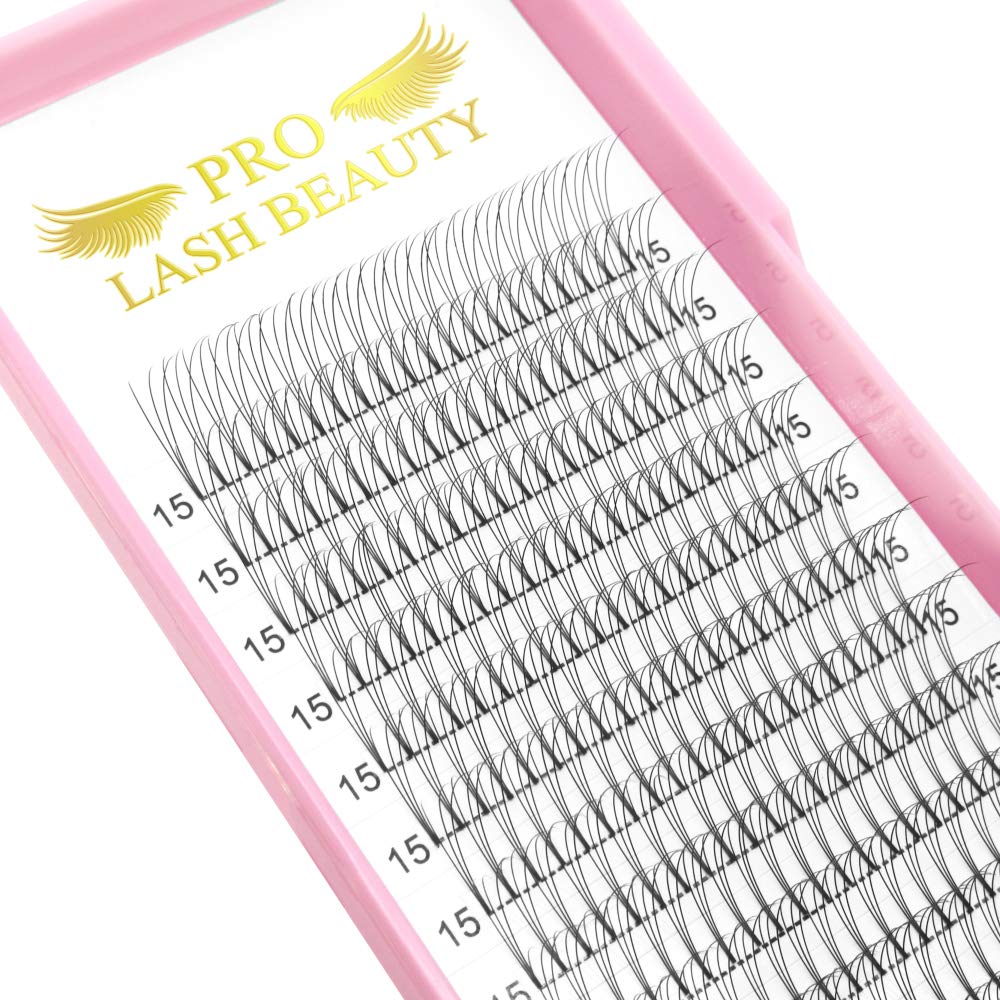 Premade Fans Eyelash Extensions 12D-D-0.07-11 Premade Volume Lash Extensions 320 Fans Pointed Base Fans 0.07 Premade Volume Fans C D Curl(12D-D-0.07-11)