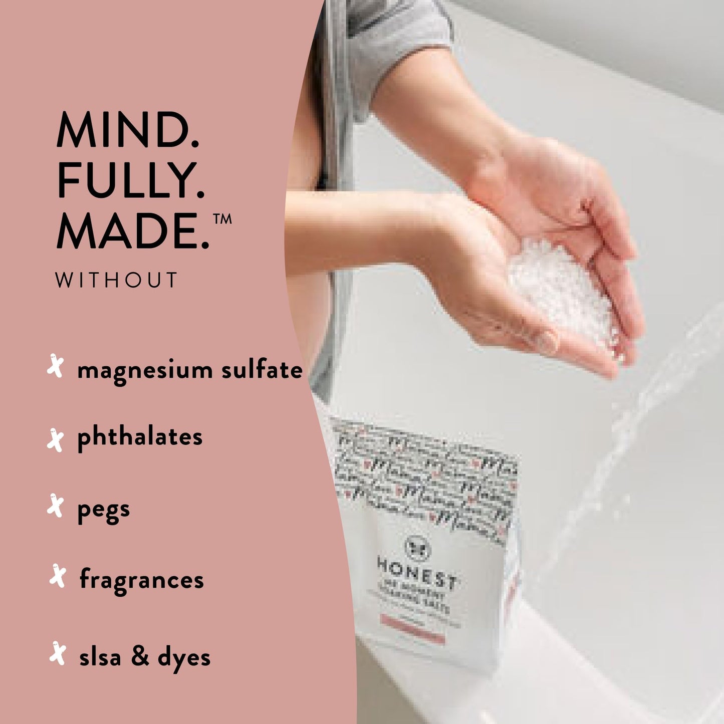 The Honest Company Mama Me Moment Soaking Salts Calming Mineral-rich Dead Sea Salt Soak 2 lbs