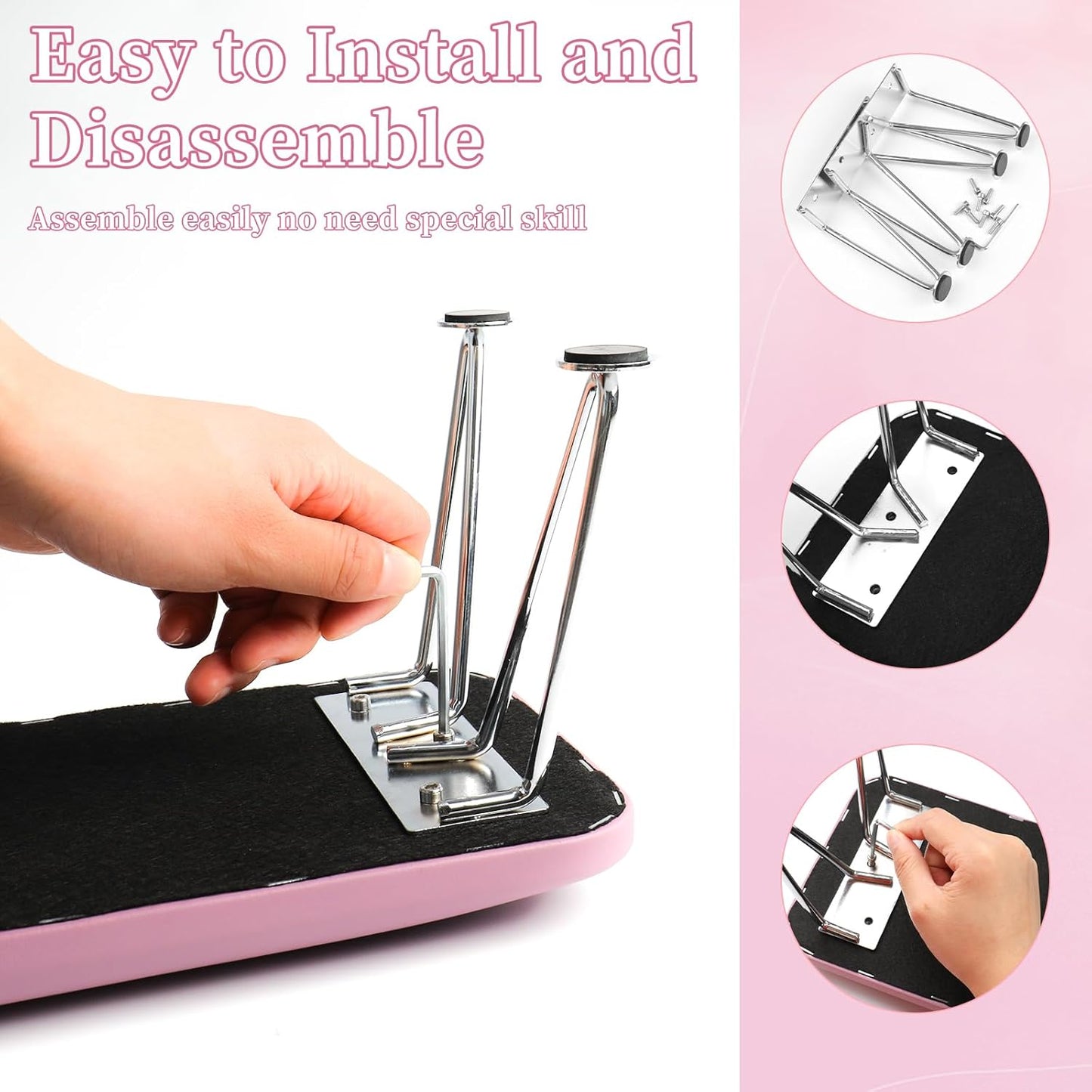 Nail Arm Rest - Microfiber Leather Cushion for Manicure | Purple Color, Perfect for Home or Salon Use
