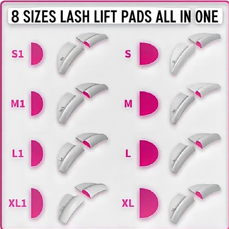 Galaxy Lash Lift Shields - C Curl Natural Curl Lamination Roller Soft Silicone Perm Rod Gel Lash Perming Pad Set for Lift and Tint