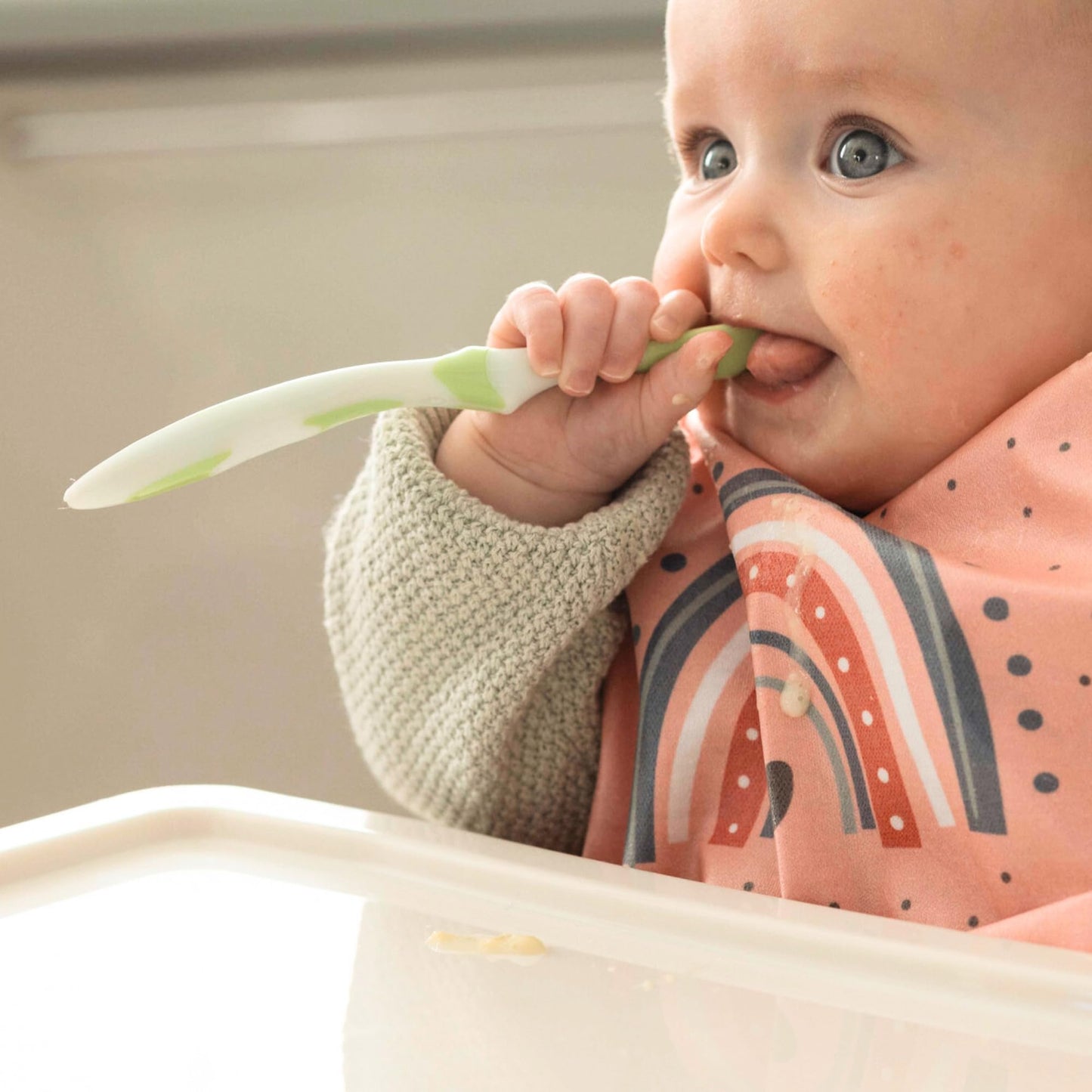 Nuby 6 Piece Long Handle Weaning Spoons, Assorted, One Size