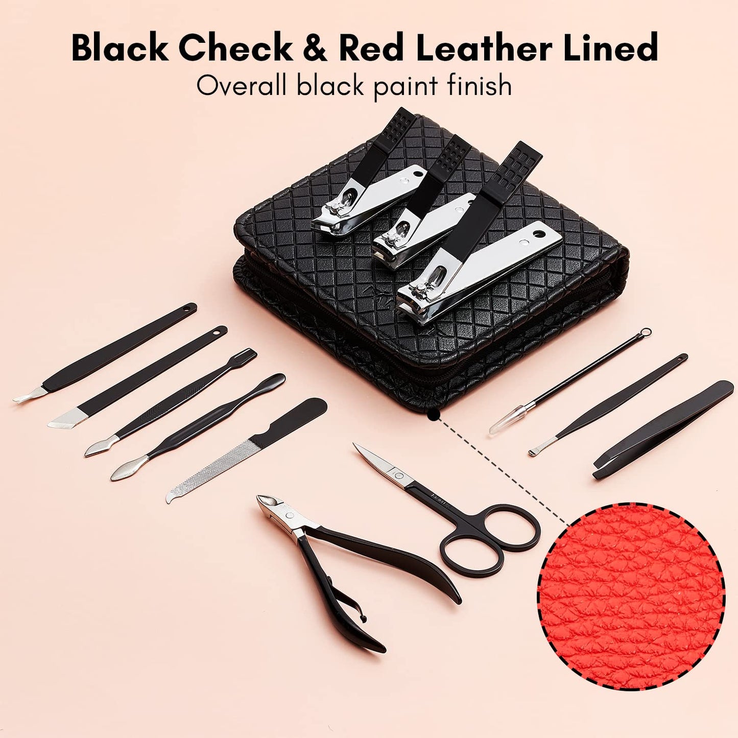 Professional Manicure Set - 11 in 1 Nail Kit for Men & Women | Stainless Steel Grooming Tools, 13 Pieces