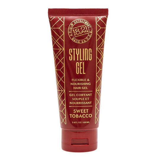 18.21 Man Made Hair Styling Gel for Men, Weightless All-Day Flexible Hold, 3oz. Original Sweet Tobacco Scent