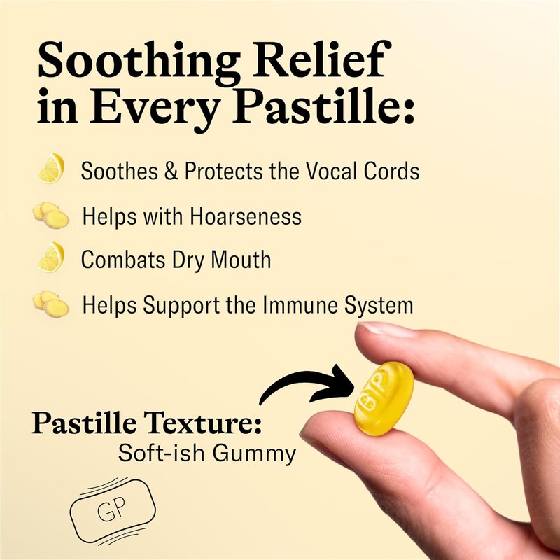 Grether's Sugar-Free Ginger Lemon Pastilles | Premium Throat Lozenges for Dry Mouth Relief | Citrus Flavor | 3.75 oz - 3 Pack