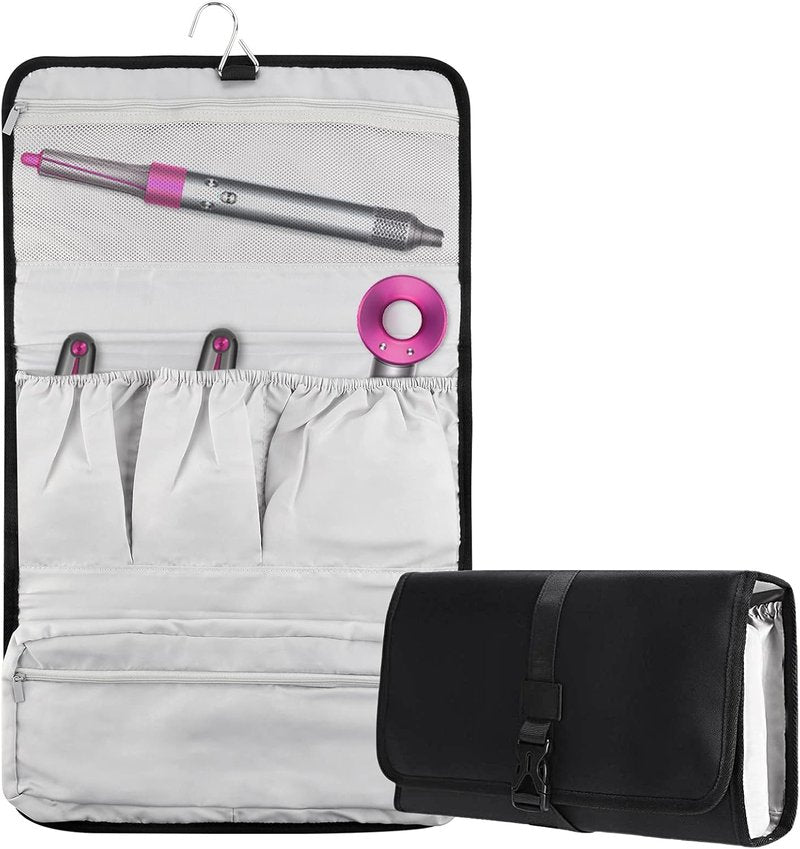 Dyson Airwrap Styler Travel Case - Portable Protective Storage Bag with Hanging Hook | Black