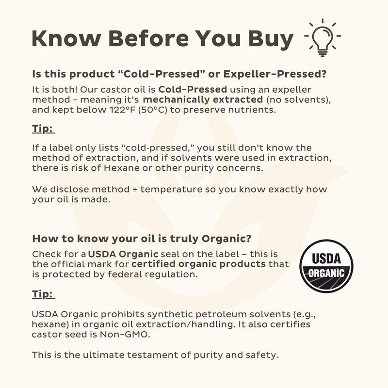 Trust Your Gut Organic Castor Oil 16oz – USDA Certified, Cold-Pressed, Hexane-Free – Extra Virgin Oil for Detox, Liver Support, Lymphatic Flow, Skin, Hair Growth & Castor Oil Wraps