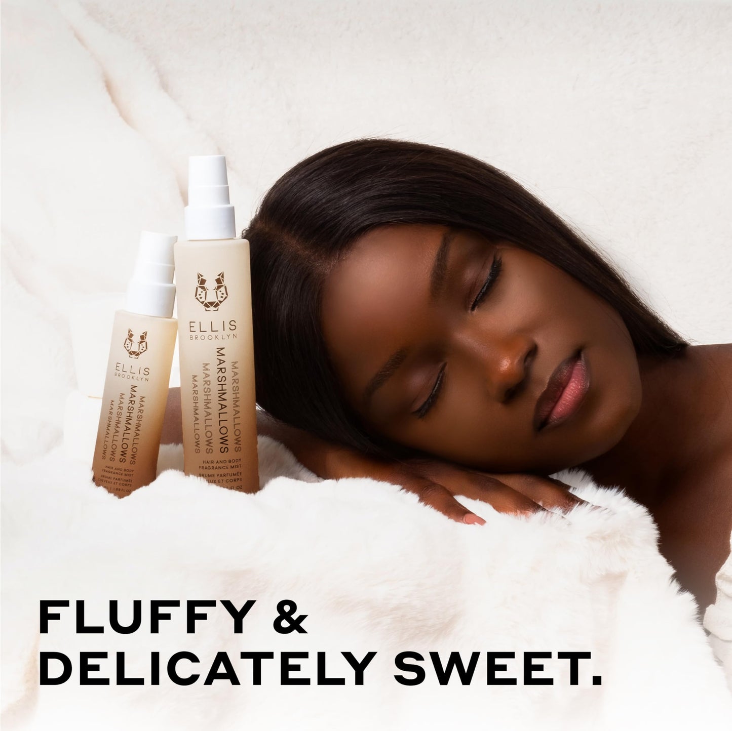 Ellis Brooklyn MARSHMALLOWS Fragrance Mist - Gourmand Perfume Mist with Marshmallow, Caramel Accord, & Milky Musks, Vegan Perfume Made In The USA, 50ml 1.7 Fl Oz