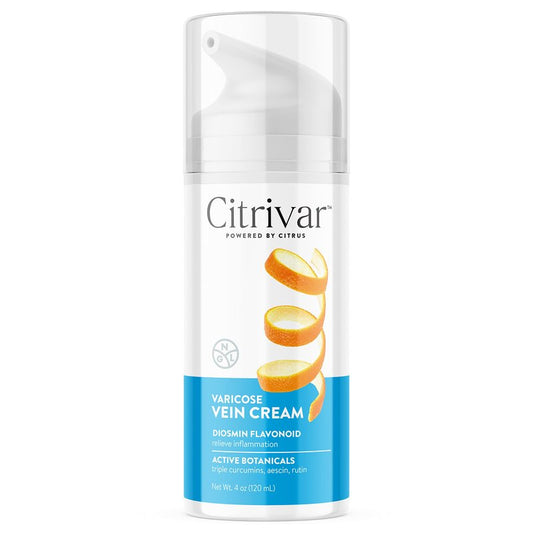 NGL Citrivar Leg Cream - Soothing Mint Tonifier with Diosmin, Butcher's Broom, Aescin, Rutin, Curcumin - 120 mL
