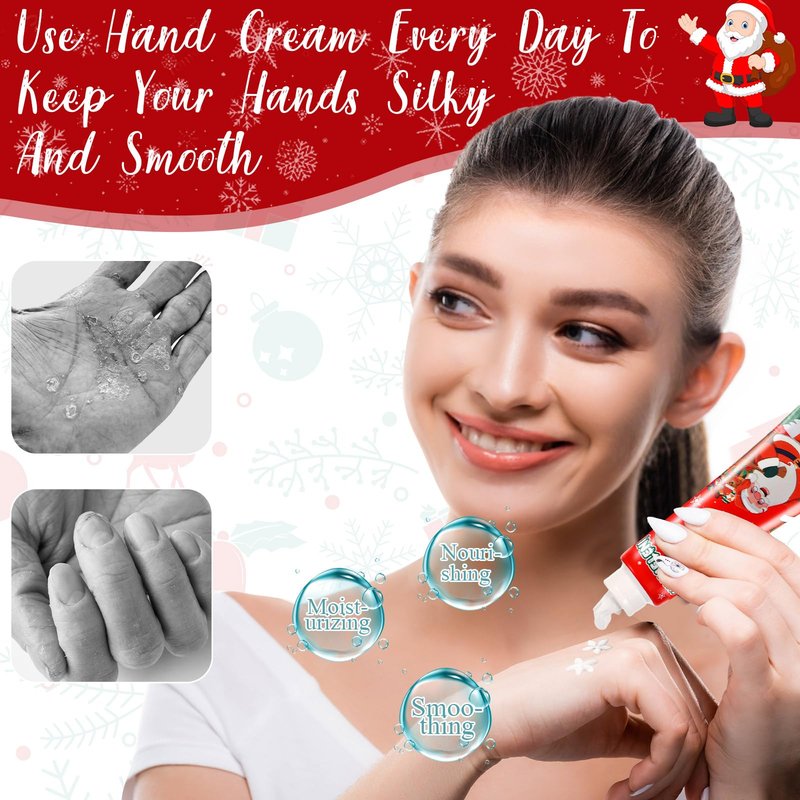 Dansib 24 Pcs Christmas Hand Cream Gift Sets for Dry Cracked Hands Moisturizing Hand Lotion Small Travel Lotion Stocking Stuffers Gift Set for Women Mom Girlfriend Christmas Birthday