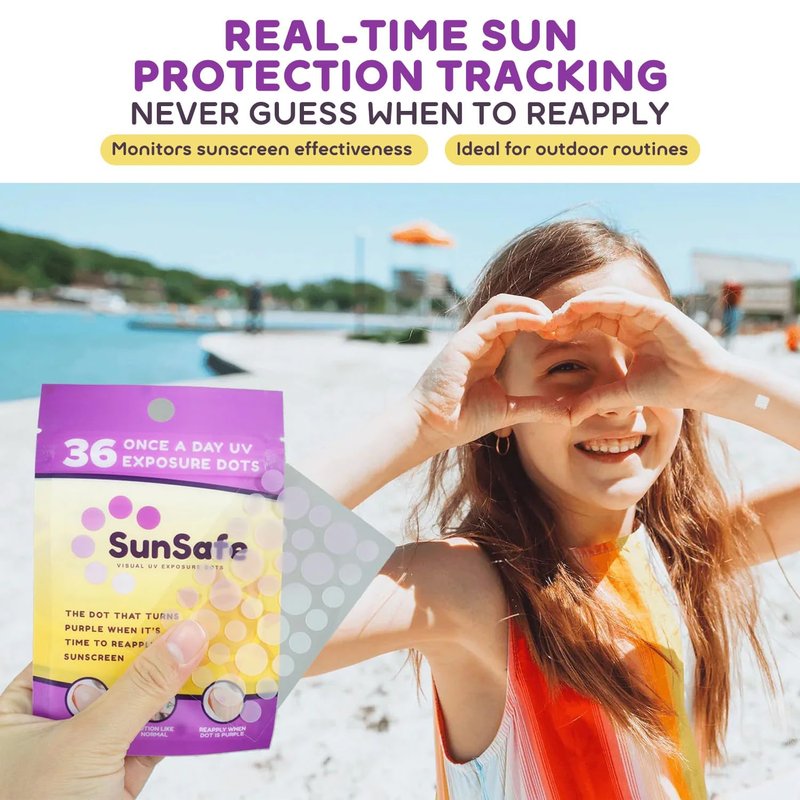 Sun Safe UV Dots - SPF 30 Water-Resistant Sunblock Stickers for Skin Protection | 2-Pack for Beach Days & Outdoor Fun