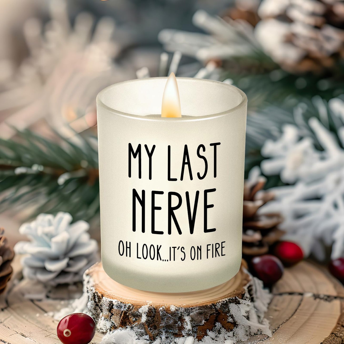 Birthday Gifts for Women Men, Husband Wife Birthday Gift Ideas, Unique Home Decor Friendship Gifts for Women, Funny Gift for Him Her Dad Mom Sister Teacher Coworker Best Friend, My Last Nerve Candle