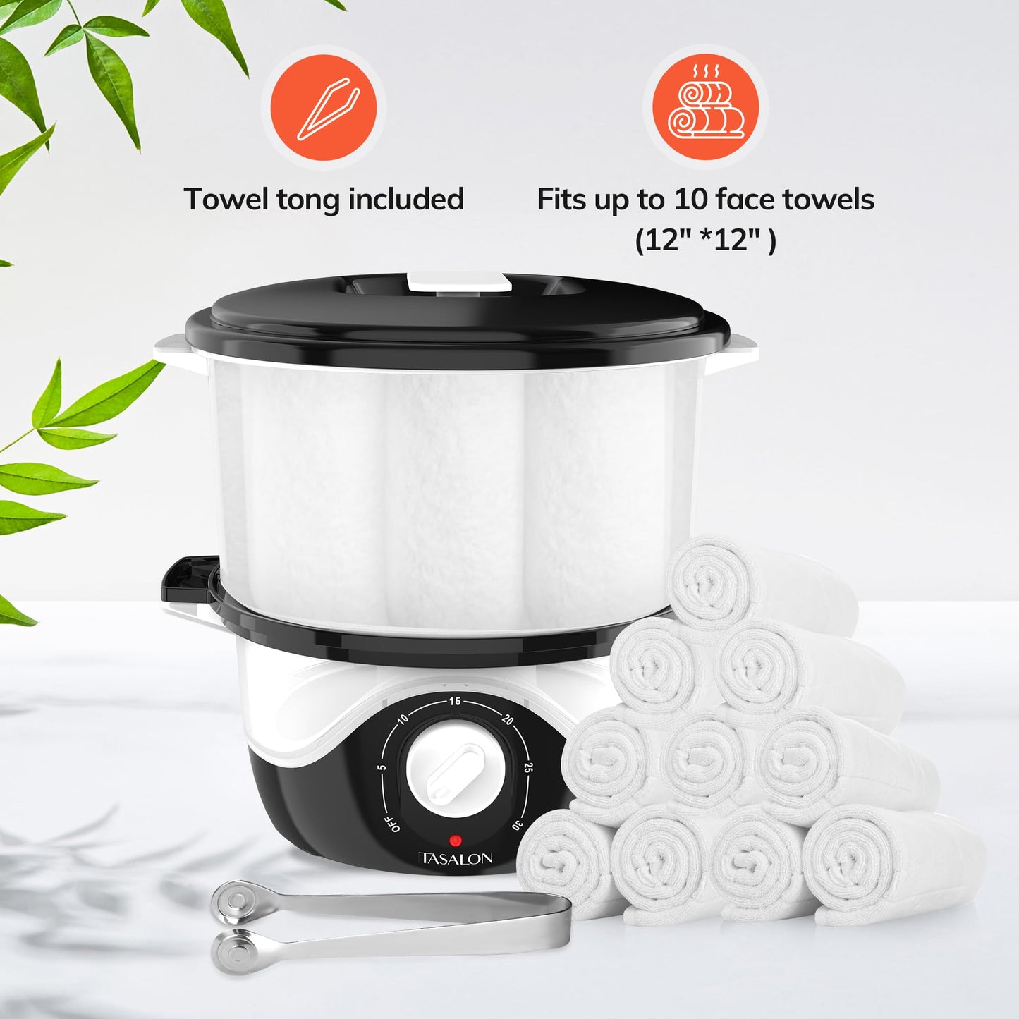 TASALON Hot Towel Steamer for Facials, Hot Towel Warmer Quickly Heats Up in 5 Minutes, Portable Towel Machine Fits 16 Mini Towels, Salon Equipment Towel Warmer for Facials, Spa, Massage, Pink