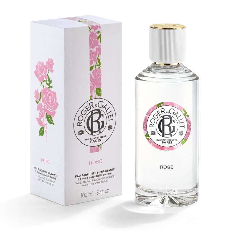 ROGER & GALLET Wellbeing Fragrant Water Spray – Light Eau Fraîche Body Mist with Natural Origin Ingredients, Refreshing Everyday Fragrance for Women (Rose | 3.3 Oz.)