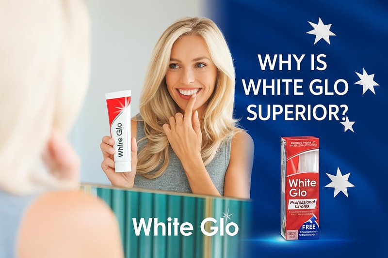 White Glo Extra Strength Whitening Toothpaste Professional Choice 100ml - 2 Packs with Sanitral 50 Pcs Dental Floss Stick Included as a Gift