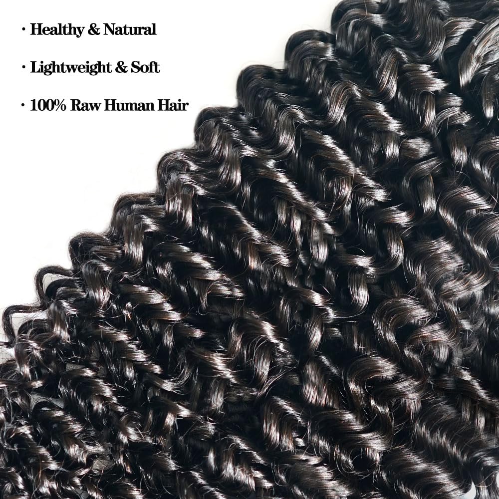 Jerry Curly Pre-Separated Feather Crochet Hair Reusable Knotless Real Human Hair With String Curly Human Crochet Hair Extensions For Braiding 14inch 50g