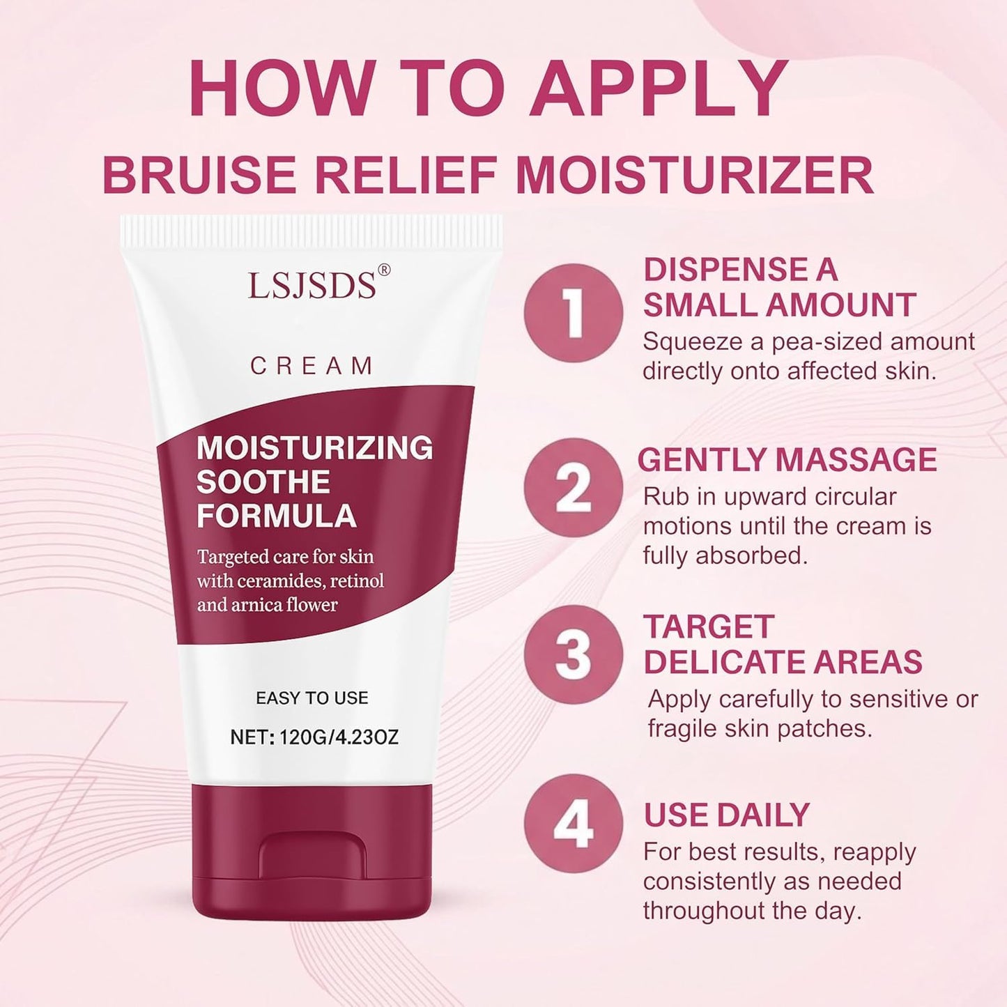Bruise Cream with Vitamin K– Moisturizing & Firming Formula for Arms, Legs & Hands -4.23 oz|Restores Fragile Skin with Anti-Wrinkle Benefits (Aloe Vera)