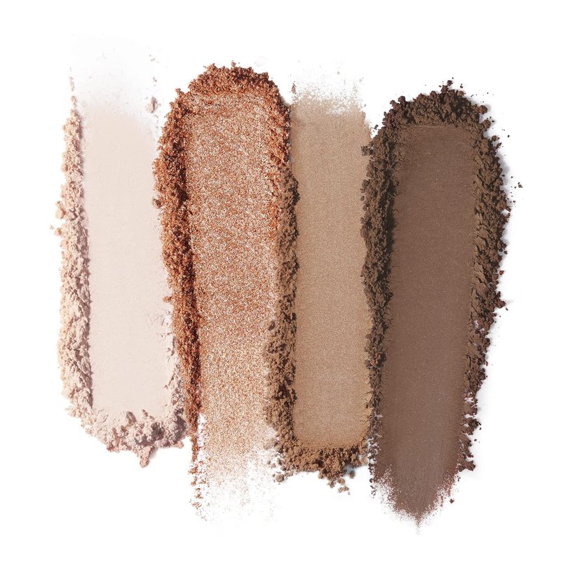 4-Color Nude Neutral Eyeshadow Makeup Set - Travel-Friendly Matte & Glitter Palette | 01