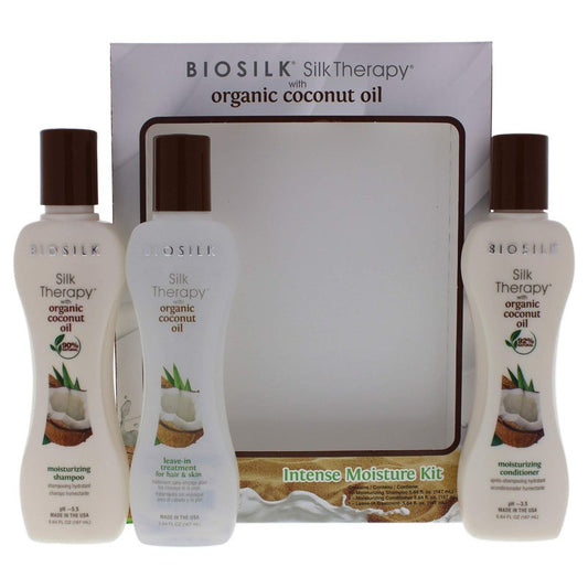 BioSilk Silk Therapy with Natural Coconut Oil Intense Moisture Kit (Pack of 3)