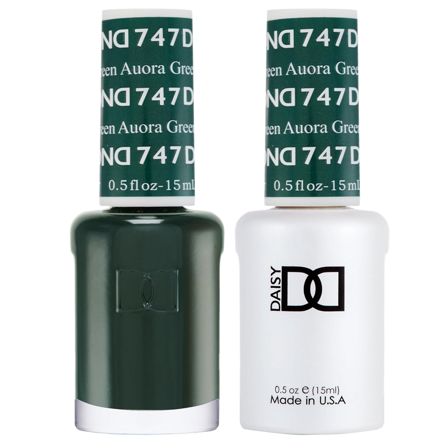 DND Gel Polish Set - Gel & Nail Polish Duo in 747 Aurora Green | 0.5 Fl Oz Each
