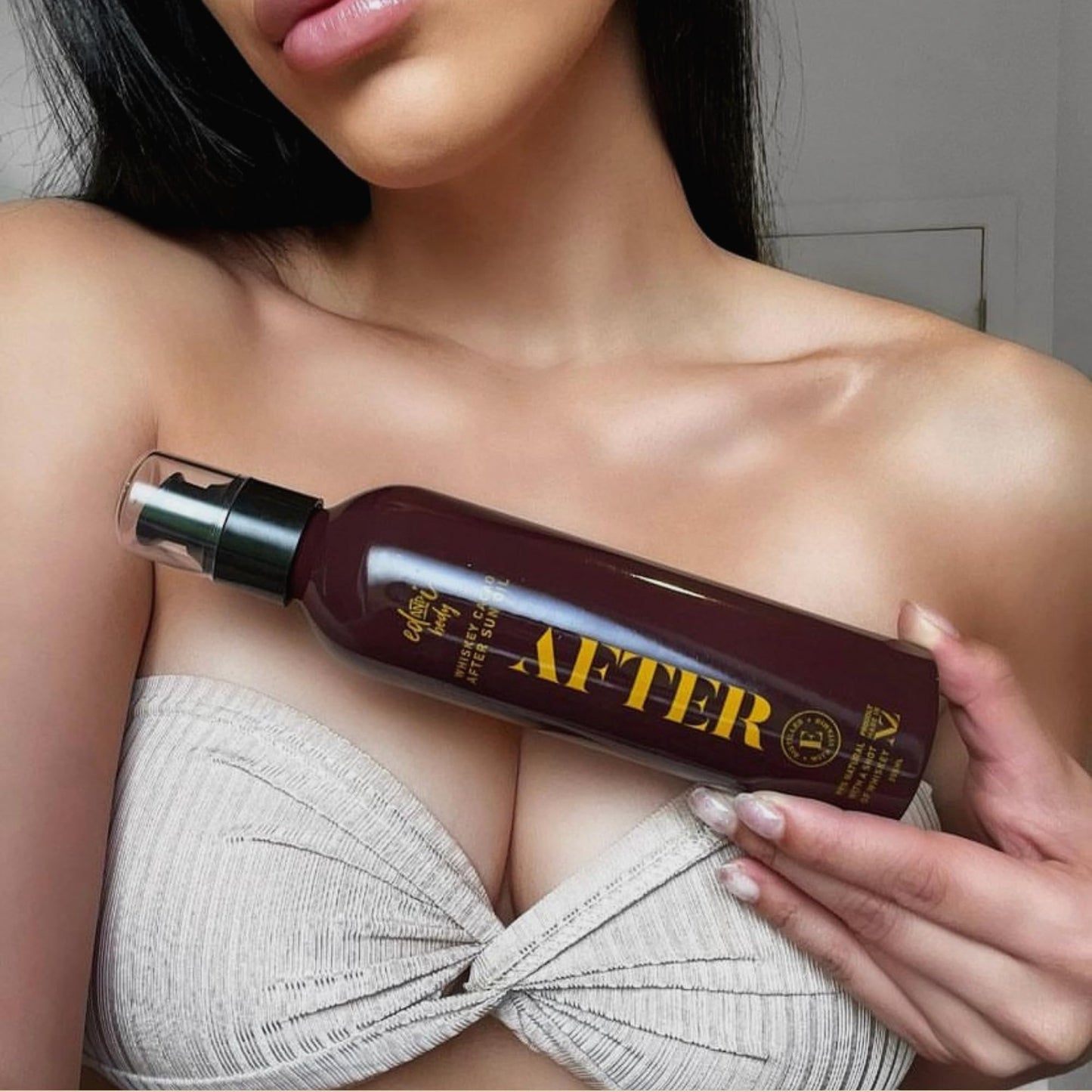 ed&i AFTER Whiskey Cacao Body Oil with Vitamin E, Hydrating and Nourishing for Dry Skin, Moisturizing After Shower Body Oil for Women, Non-Greasy Glow, 5.07 oz