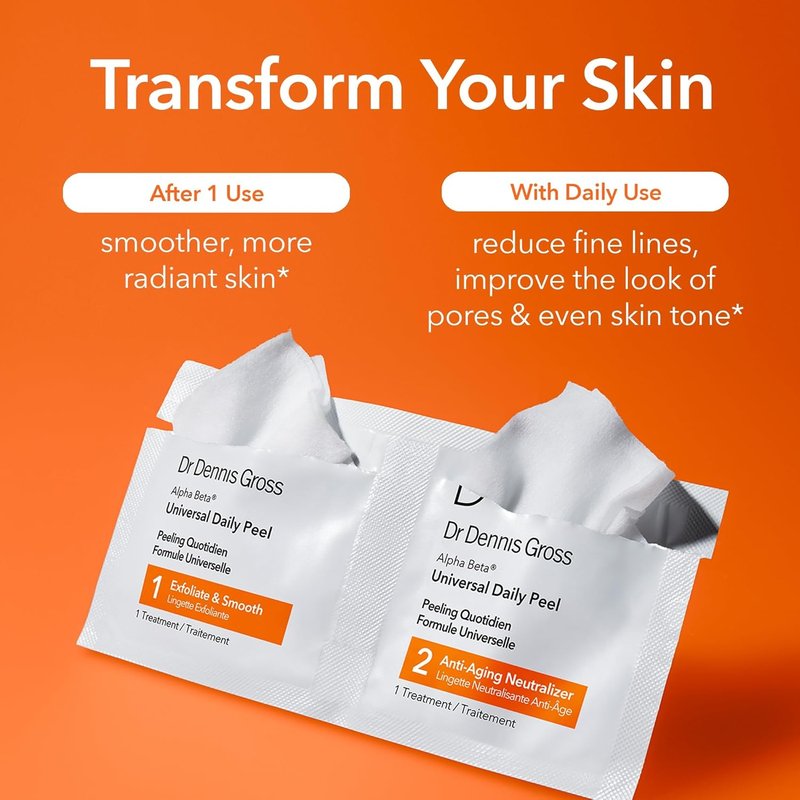 Dr. Dennis Gross Alpha Beta Daily Peel - Universal Treatment for Uneven Skin Tone & Fine Lines | 5 Treatments