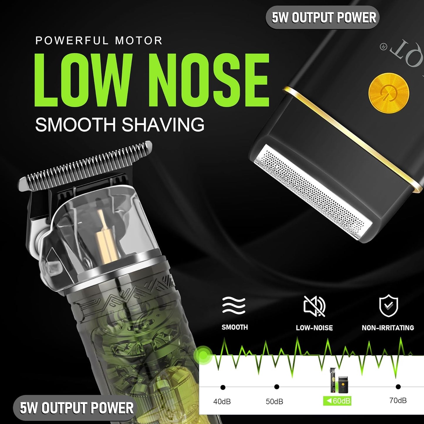 Professional Hair Clippers for Men - Rechargeable Beard Trimmer Kit | Complete Grooming Set for Dad