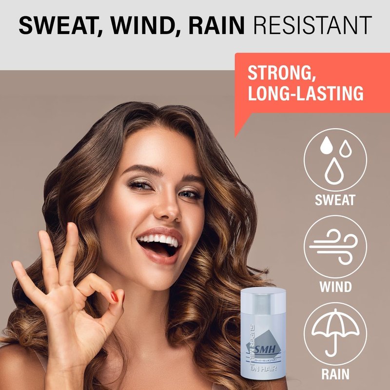 Super Million Hair Fibers - Conceal Thinning Hair Instantly | Long-Lasting, Water & Sweat Resistant - Medium Brown, 15g